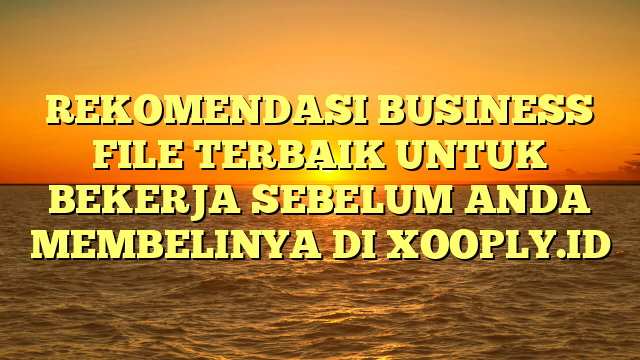 REKOMENDASI BUSINESS FILE TERBAIK UNTUK BEKERJA SEBELUM ANDA MEMBELINYA DI XOOPLY.ID